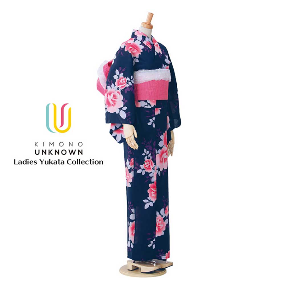 浴衣 単品【お仕立て上がりレディース浴衣】UNKNOWN SELECT すぐに着られるプレタ浴衣 変わり織り 綿100％ オーソドックス 古典柄  クラシック 定番