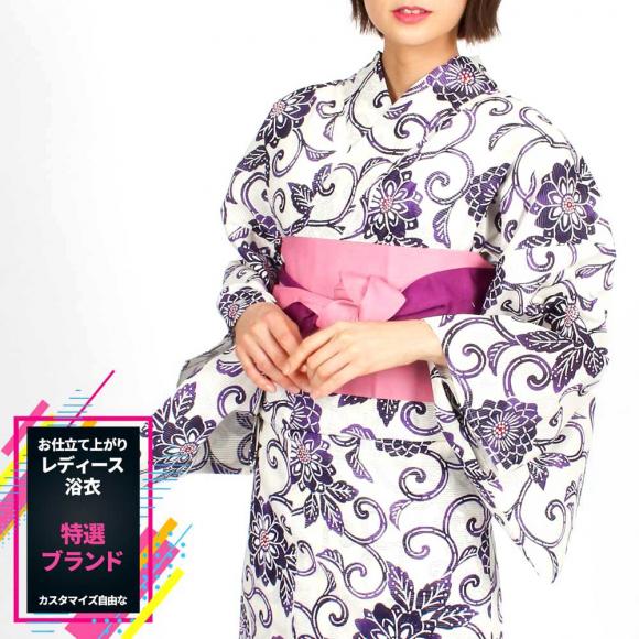 ｜送料無料｜浴衣 女性 大人のゆかた ブランドゆかた レディース浴衣 単品 すぐに着られるお仕立て上がり浴衣[風の雅-綿絽-]unk48024