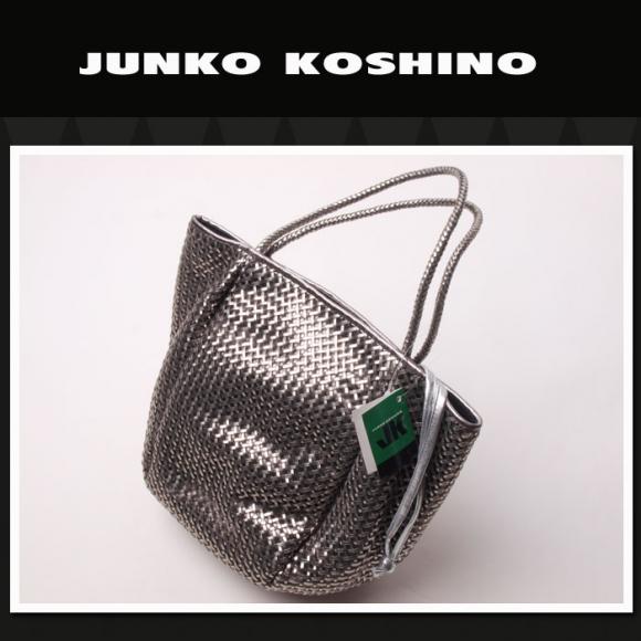 【浴衣と同時購入で2割引】【ゆかた用巾着＆バッグ】クールな印象のJUNKO KOSHINOシルバーバッグ